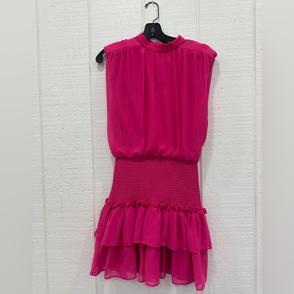 TCEC Fuchsia Ruffled Mini Dress - Picture 2 of 4